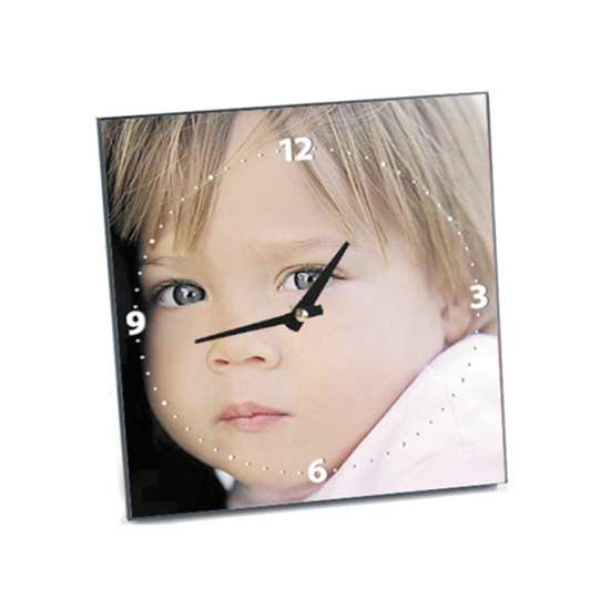Orologio Da Parete Rotondo Personalizzato Jeweidea Con 12 Foto E Testo – Legno Silenzioso – Regalo Per Famiglia E Amici